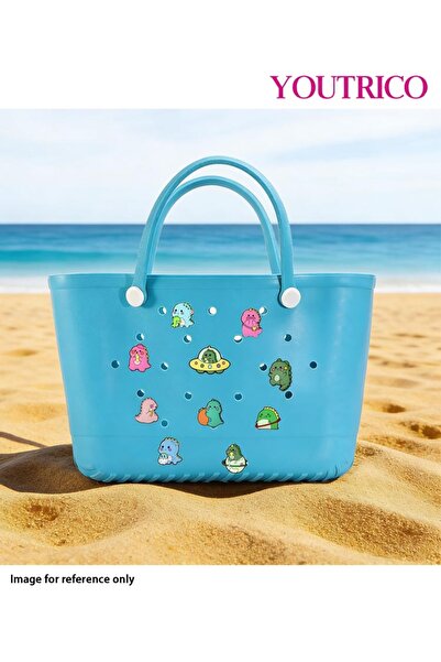 Youtrico مجموعة تعليقات كرتونية ملونة - زينة على شكل شبشب وحقائب شاطئ