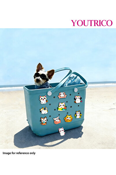 Youtrico مجموعة تعليقات كرتونية ملونة - زينة على شكل شبشب وحقائب شاطئ