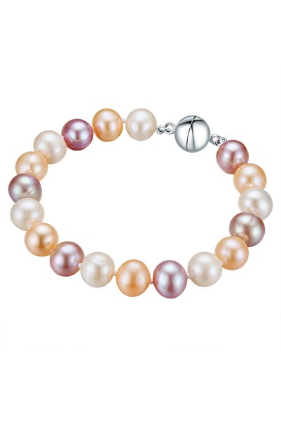 Valero Pearls Perlenarmband Armband Sterling Silber Süßwasser-Zuchtperle mult...