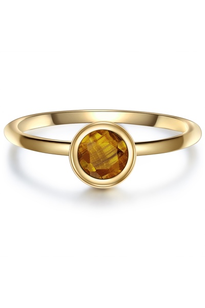 Glanzstücke München Silberring Ring Sterling Silber gelbgold Tigerauge