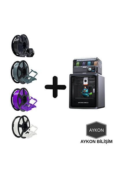 Anycubic Kobra S1 3D Combo yazıcı + 4 Adet Filament ( 1 KG LIK 4 FARKLI RENK ...