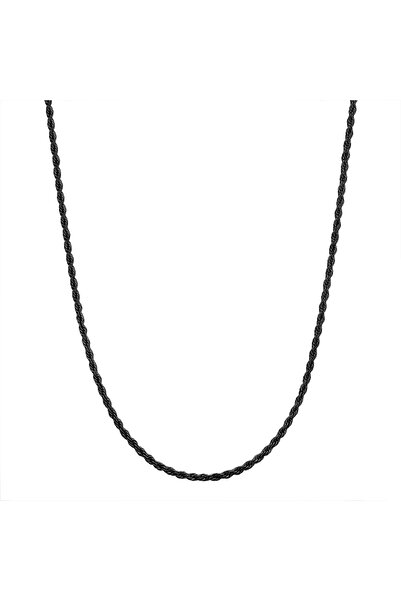 True Rebels Edelstahlhalskette Kette Edelstahl schwarz