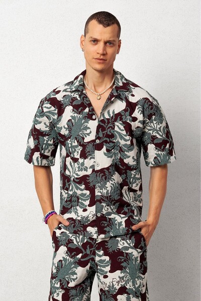 Plus Eighteen White Authentic Quilted Oversize Men's Shirt