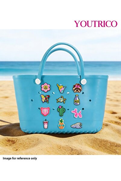 Youtrico مجموعة تعليقات كرتونية ملونة - زينة على شكل شبشب وحقائب شاطئ