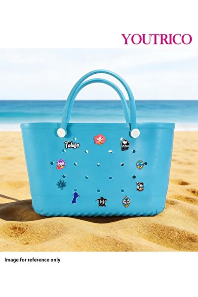 Youtrico مجموعة تعليقات كرتونية ملونة - زينة على شكل شبشب وحقائب شاطئ