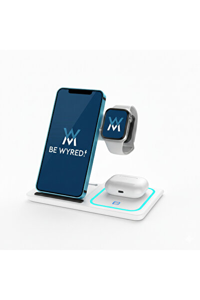 Wyred by Monga Wyred by Monga 3-in-1 Foldable Wireless Charging Station, Qi, ...