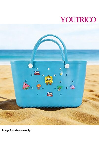 Youtrico مجموعة تعليقات كرتونية ملونة - زينة على شكل شبشب وحقائب شاطئ