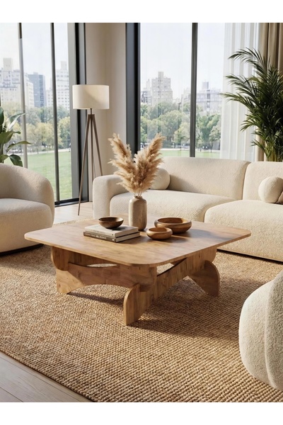 HMC DECOR Geometrik Paris Orta Sehpa - Atlantik Çam