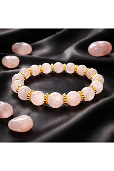 Agatella Tasarım Pink Quartz Natural Stone Bracelet – Affection, Love, and Em...