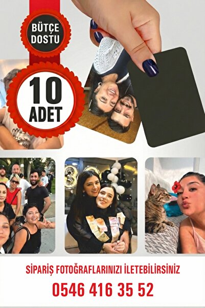 reklamella 10 Adet Kişiye Özel Fotoğraflı Resimli Buzdolabı Magneti 8x6 Cm 54...