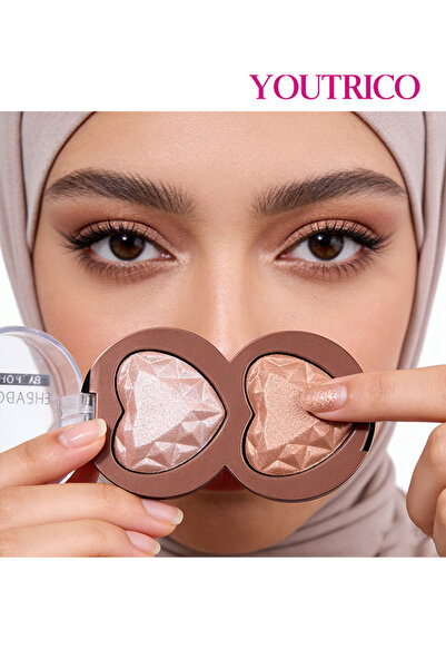 Youtrico لوحة ظلال عيون للسفر، طبيعية، هايلايتر مضيء، مفاجأة مخفية، 37 جرام