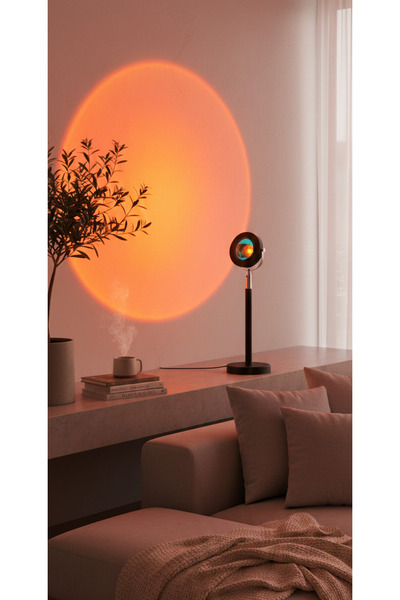 felix express Gün Batımı Projektör Uzaktan Kumandalı, Sunset Lamba 16 Renk Ge...