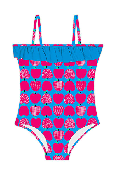 SLIPSTOP Pembe - Mavi Kız Çocuk Mayo SM2411000104