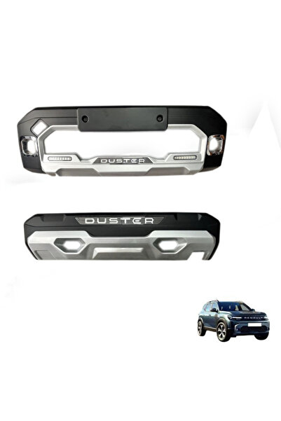 TMZ Garage 2025+RENAULT DUSTER ÖN VE ARKA TAMPON KORUMA KAPLAMA DİFÜZÖR(LEDLİ)