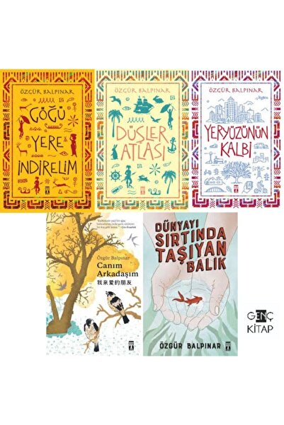 Genç Timaş Özgür Balpınar 5 Book Set Let's Go to the Chest Floor Dreams Atlas...