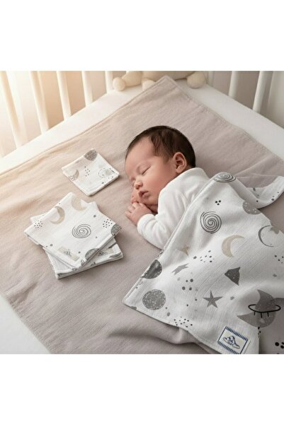 Bulut Sezen Oort Baby Çok Amaçlı Müslin Galaksi Desen Örtü 80x80 Cm  Ağız Men...