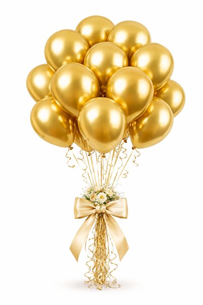 BeySüS Gold Chrome Balloon - 12 Inch Set of 5