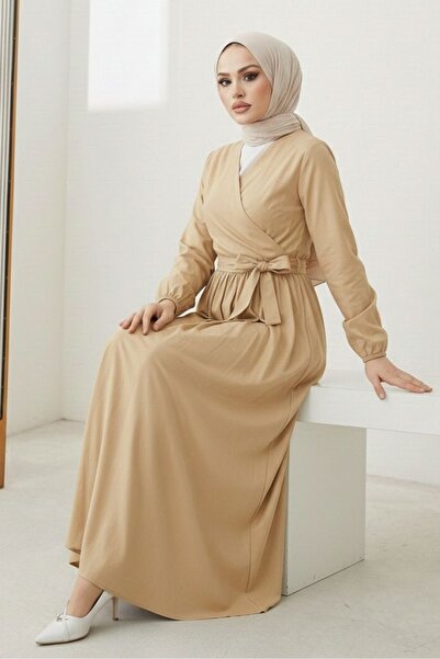 Bestenur Bağlamalı Bluz Etek İkili Takım 1465 - Taş