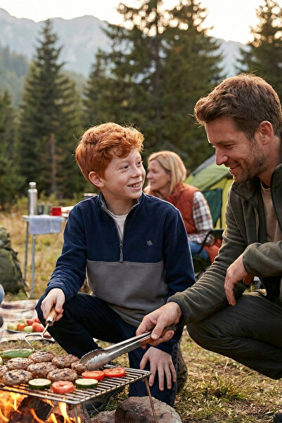 Lela Fleece unisex pentru copii cu textură moale și jumătate de fermoar bloc ...