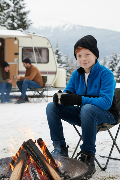 Lela نسيج ناعم بسحاب نصف كامل ألوان متباينة ياقة مرتفعة متوسطة الطول صوف للجن...