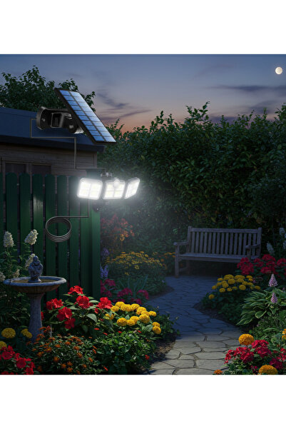 AKIN PAZAR Solar Güneş Enerjili 112 Ledli 4,7 Metre Kablolu Hareket Sensörlü ...