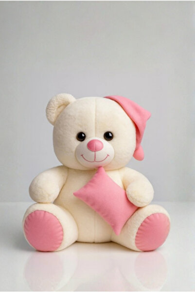 POLLYTOYS PELÜŞ OYUNCAKTA DÜNYA MARKASI Şapkalı Yastıklı Ayıcık Peluş 55 cm –...