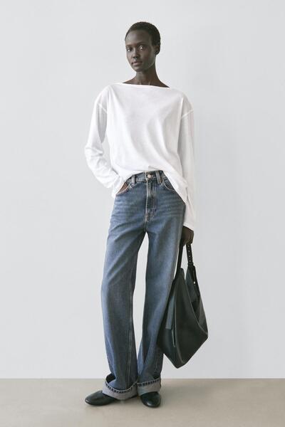 Massimo Dutti Comfort straight fit yüksek bel jean