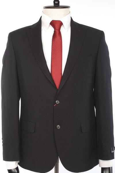 Jan Carlucci Yünlü Regular Drop 4 Ceket-Siyah