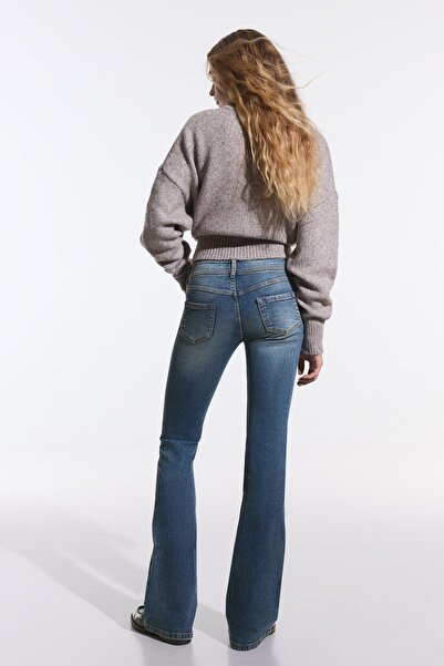 Bershka Çizme paça düşük bel jean