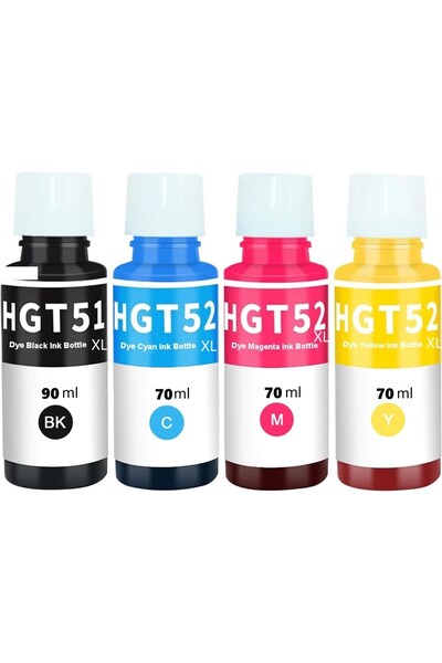 HP Deskjet GT-5820 / GT-5810 / GT-5822 GT51xl GT52XL Uyumlu Mürekkep seti 4 renk