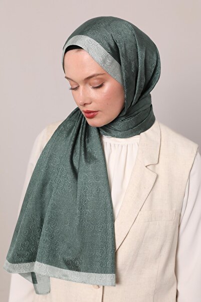 Levidor Şal de muşchi cu model verde monogramă