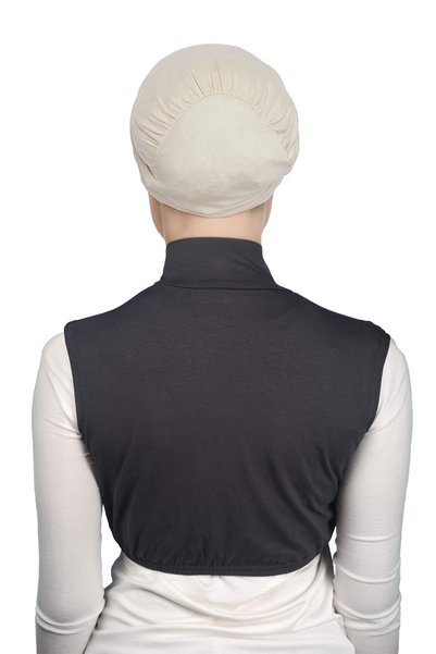 Altobeh Zero Sleeve Turtleneck Full Neck Lycra Combed Cotton Women's Half Body - Smoke