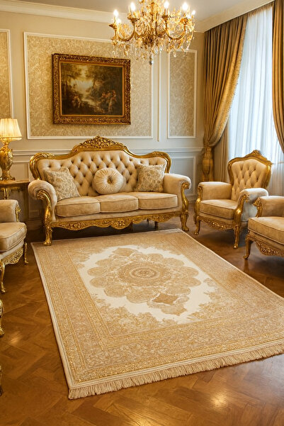 HALI SARAY CONCEPT premium ipek bambu sık dokuma parıltılı muhteşem halı