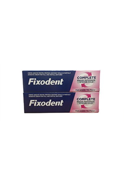 Fixodent COMPLETE PROTEZ YAPIŞTIRICI KREM GÜÇLÜ TUTUŞ 47 GR AROMASIZ X 2 ADET