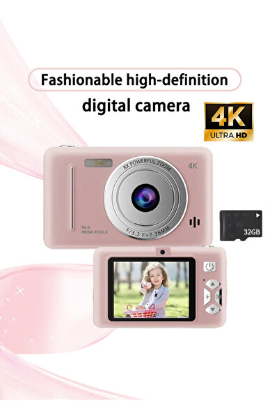 Makrystorm 4K Digital Camera Includes 32GB SD Card ,50MP CCD Kids’ Camera Poi...