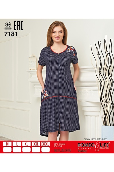 ROMEO LİFE Γυναικείο φόρεμα με φερμουάρ και φλοράλ σχέδιο 7181