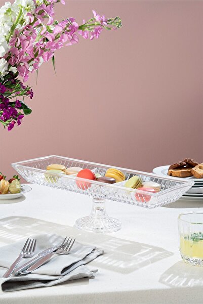 Glamis Selen Concept Linea Model 3 Compartment Footed Handmade Glass Presenta...