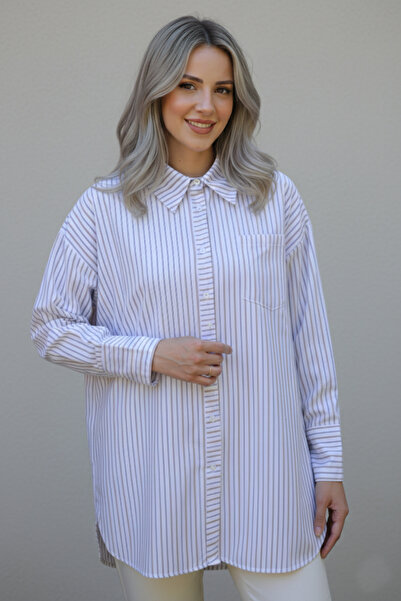 benguen Lilac Striped Shirt - 12025 Model