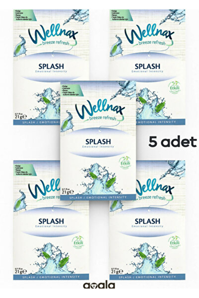 Wellnax breeze refresh ( 5 ADET ) Splash | Dolap Ve Çekmece Kokusu | Rutubet Önleyici Kese, Askılı Dolap Kokusu