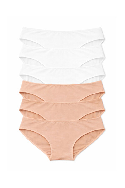 UN REAL 6-Piece Women's Bikini Panties Set – Non-Marking Modal & Cotton, Blac...