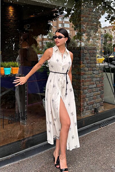 Angel Mia In negru - Rochie cu model fara maneci