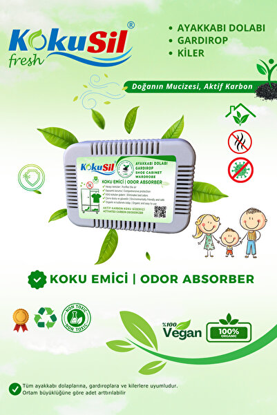 kokusil Ayakkabı Dolabı Gardırop Koku Giderici ve Koku Emici