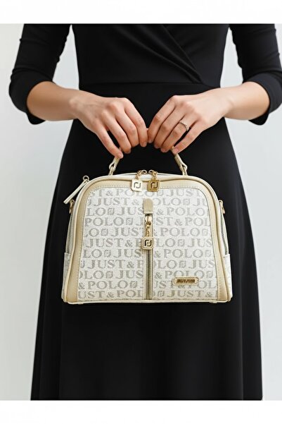 Just Polo Krem Kadın Omuz Çantası