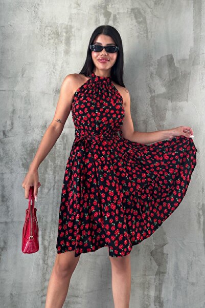 Angel Mia Rochie geometrică cu curea roșie