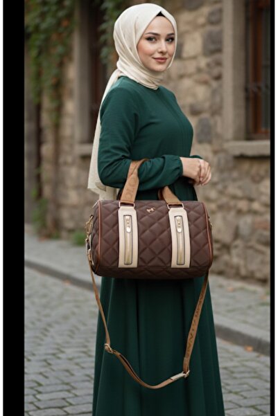 eflanmoda Γυναικεία τσάντα χειρός και ώμου Miami Polo Cylinder με μακρύ λουράκι