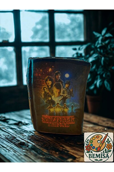 BEMİSA Stranger Things Kalemlik Ev Dekorasyon Boyalı Kalemlik