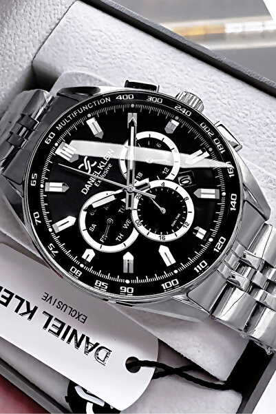 Daniel Klein ساعة يد رجالية حصرية بسوار فولاذي فضي اللون Dke2049c2