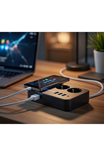 WINNBOSS Siyah Akım Korumalı Usb Li Uzatma Kablosu