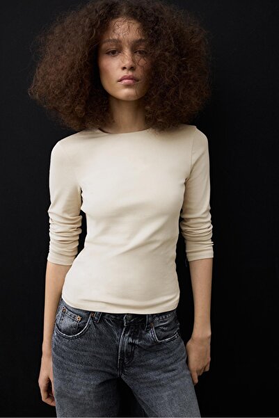 Stradivarius Long sleeve basic T-shirt