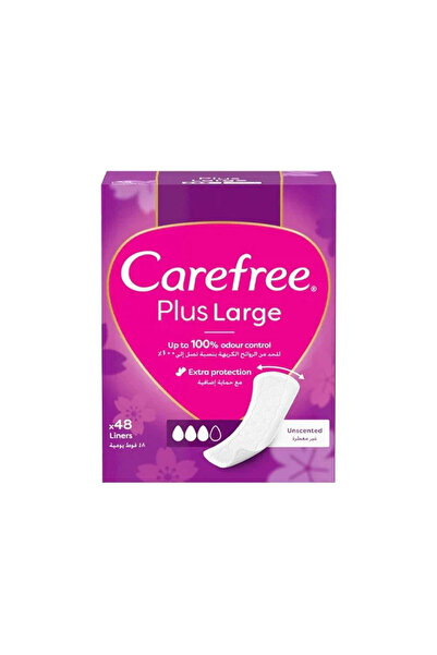 Carefree كيرفري فوط يومية، حجم كبير، عطر خفيف عبوة 48 فوطة
